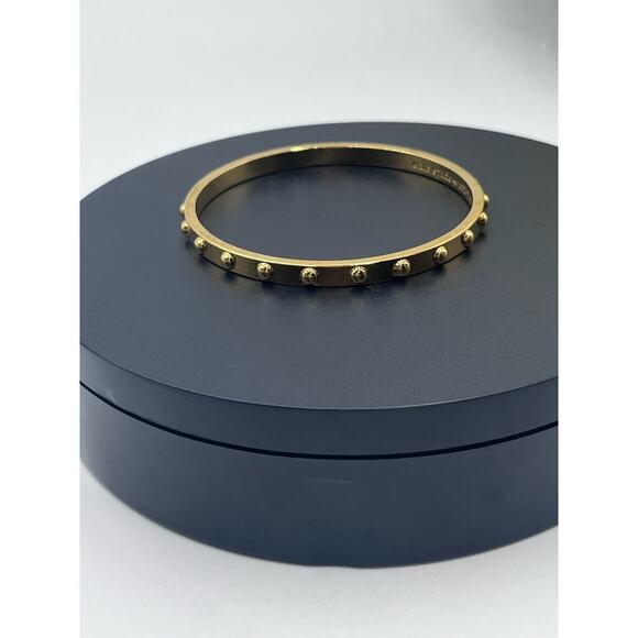 Kate Spade New York Beaded Dot Gold Plated‎ Narrow Bangle Bracelet - Picture 8 of 10